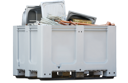 Schrottbox für Kupfer, Messing, Alu und Stahlschrott